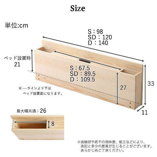 Lilitta・パイン材脚付きすのこベッド リリッタ専用宮単品(シングル用) - DEGUTI