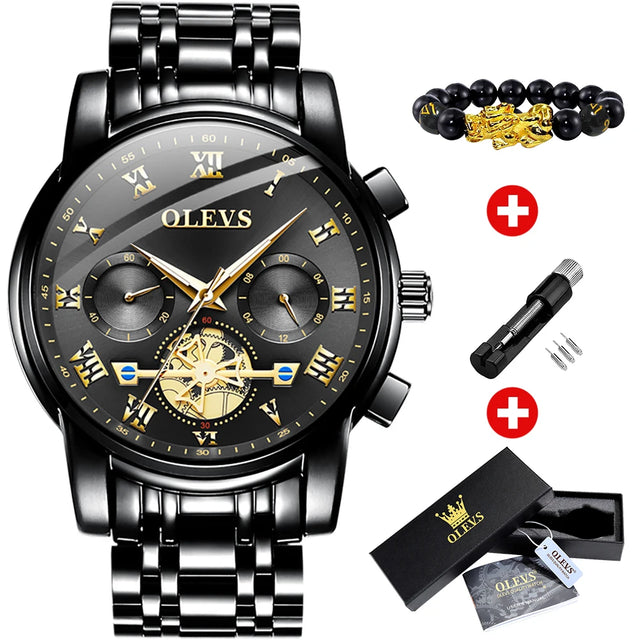 OLEVS Top Brand Men's Watches 男性用高級時計