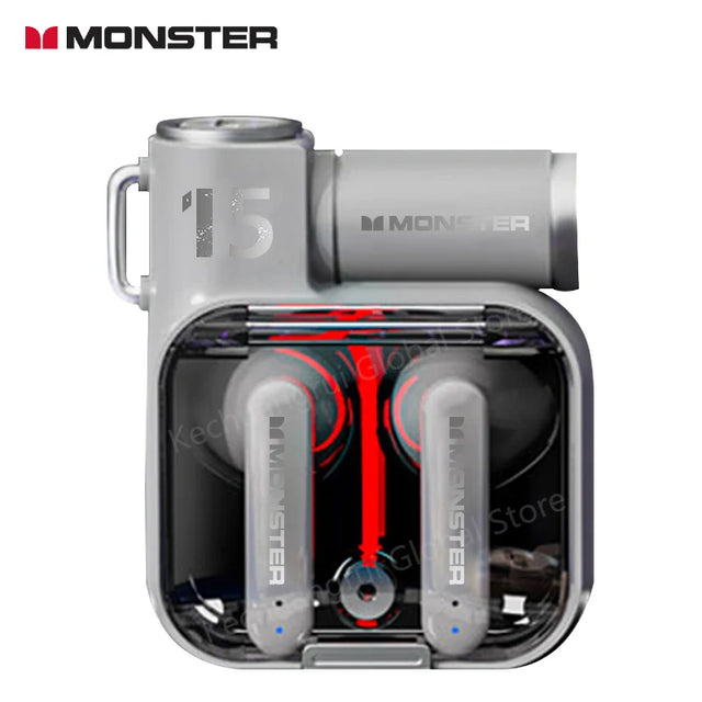 Original MONSTER・モンスター Bluetooth 5.3ワイヤレスヘッドセット、オリジナルゲーミングイヤホン、RGBカバー、低遅延、オリジナル