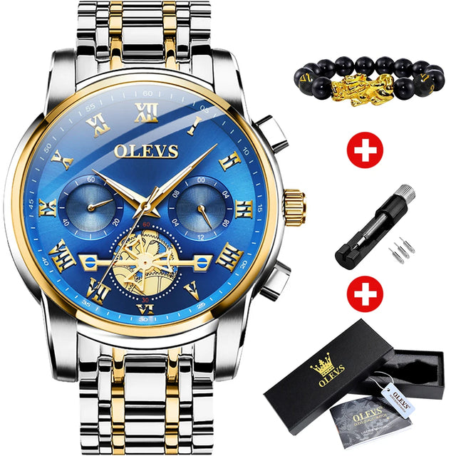 OLEVS Top Brand Men's Watches 男性用高級時計