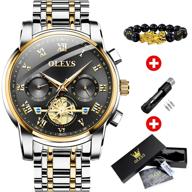 OLEVS Top Brand Men's Watches 男性用高級時計