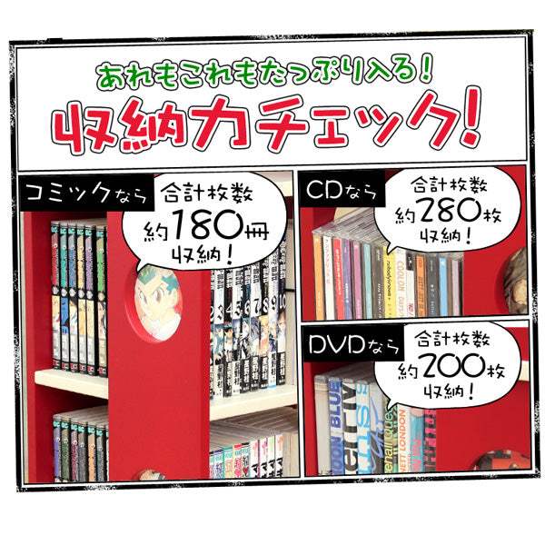 COMIC RACK・回転式の本棚！回転コミックラック（5段タイプ）【SWK-5】（本棚　回転　コミック） - DEGUTI