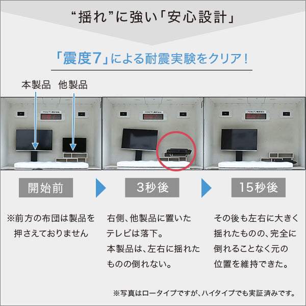 Fenes WAT・壁寄せテレビスタンド ハイ固定タイプ　ロー・ハイ共通 専用棚　SET - DEGUTI